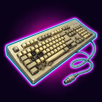A beige mechanical keyboard with several keycaps missing.